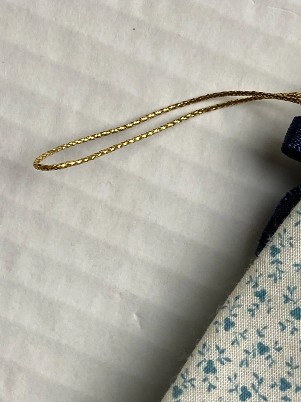 Vintage Sailboat Xmas Ornament Handmade Chintz Fabric Blue Sail Boat Beach Ocean